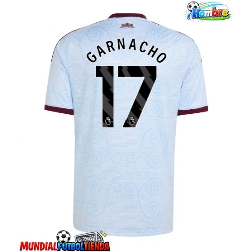Camiseta Aston Villa Alejandro Garnacho #17 Tercera Equipación Replica 2026-27 mangas cortas
